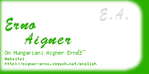 erno aigner business card